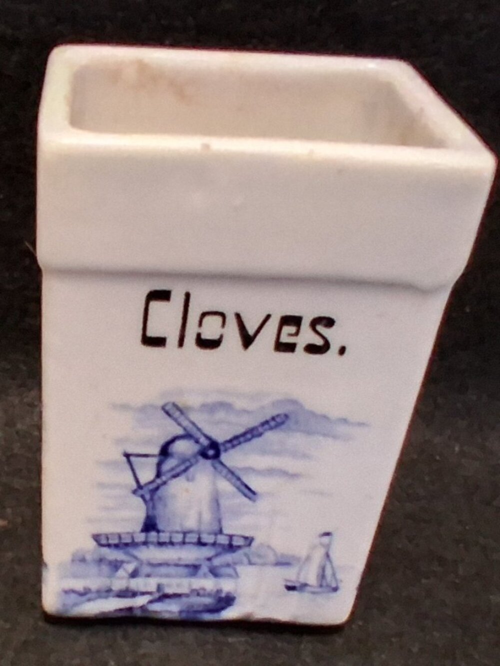 Rare (1920s-40s) Vintage Delftware Cloves Spice Jar Replacement Made in Germany